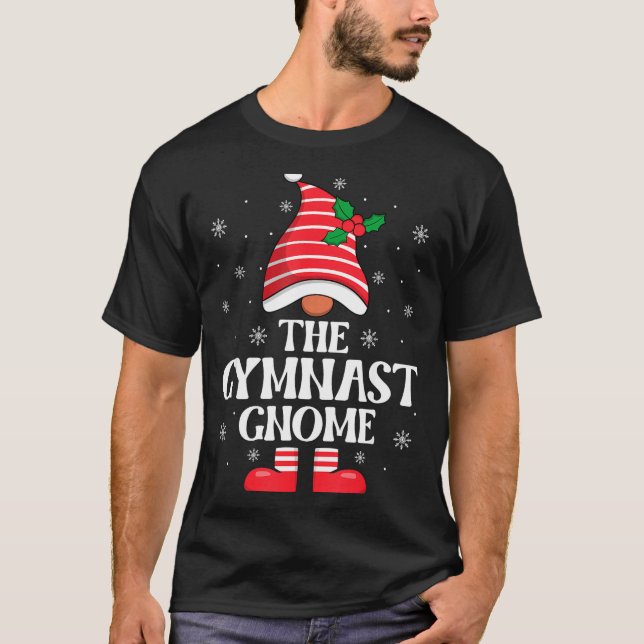 T-shirt Gymnast Gnome Christmas Family Matching Group Funn (Devant)