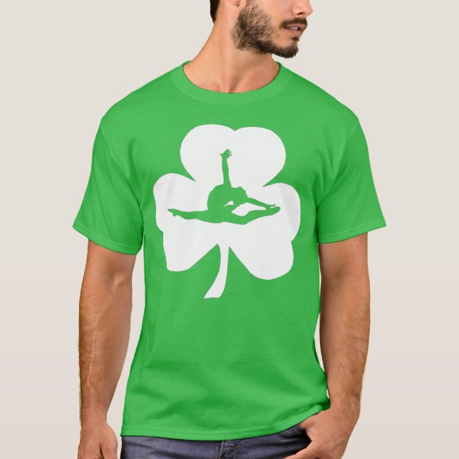 T-shirt Gymnast Irish Shamrock  Gymnastics St Patricks (Devant)