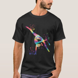 T-shirt Gymnaste Avec Clubs Filles Enfants Gymnastique ryt