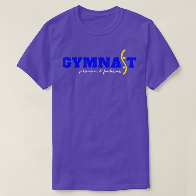 T-shirt Gymnaste bleu jaune (Design devant)