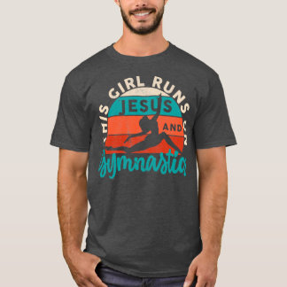 T-shirt Gymnaste Cette Fille Fonctionne Sur Jésus Et Gymna