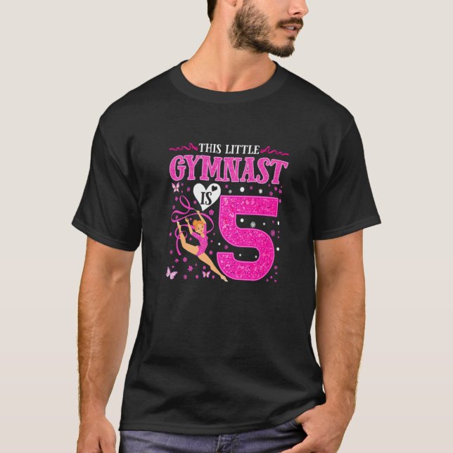 T-shirt Gymnaste de 5 ans 5e anniversaire Tumbling Gymnast (Devant)