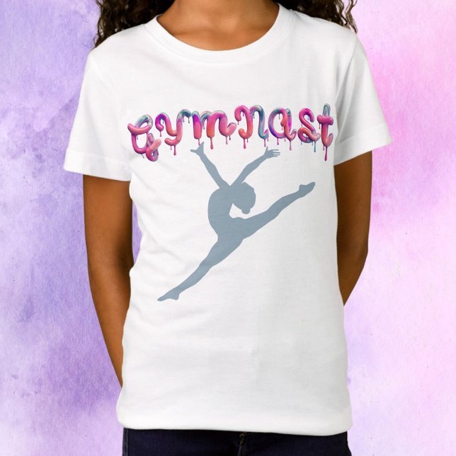 T-Shirt Gymnaste Déchets de peinture Gymnastique Leap (Créateur téléchargé)