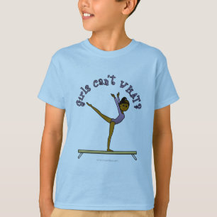 T-shirt Gymnaste des femmes sombres à l'équilibre