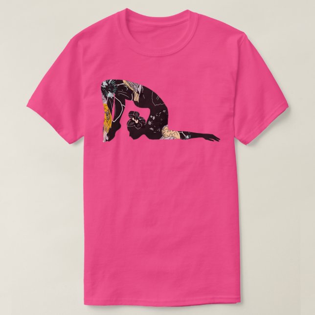 T-shirt gymnaste en fleurs (Design devant)
