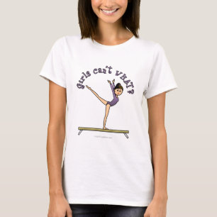 T-shirt Gymnaste féminine légère sur le poutre de balan