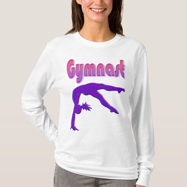 T-shirt Gymnaste Power Tumbling Purple Metallen (Devant)