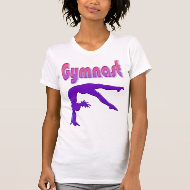 T-shirt Gymnaste Power Tumbling Purple Metallen (Devant)