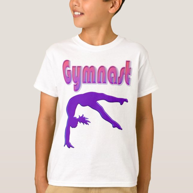 T-shirt Gymnaste Power Tumbling Purple Metallen (Devant)