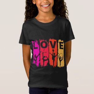 T-Shirt Gymnaste rythmique Amour dans les couleurs tropica