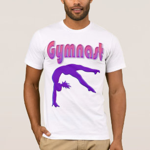 T-shirt Gymnaste Tumbling Puissant Métallisé Violet