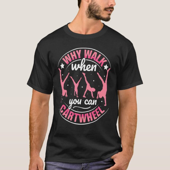 T-shirt Gymnastics Gymnast Parkour Girls Women Cool Cartwh (Devant)