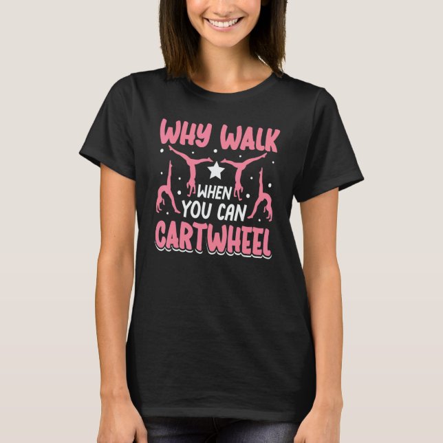 T-shirt Gymnastics Gymnast Parkour Girls Women Cool Cartwh (Devant)