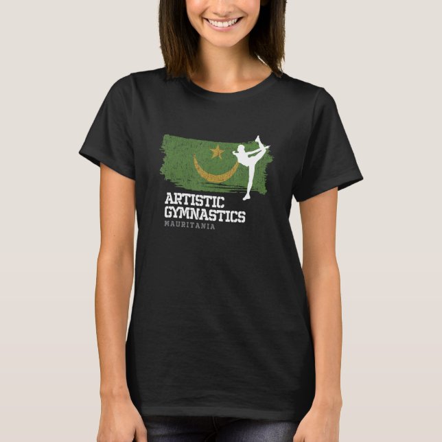 T-shirt Gymnastics Mauritania Gymnast Girl Artistic Gymnas (Devant)