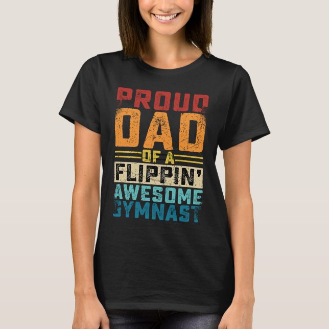 T-shirt Gymnastics men Dad Of Awesome Gymnast Dance Father (Devant)