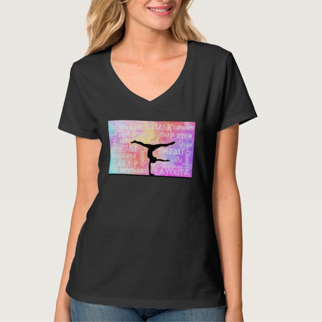 T-shirt Gymnastics Words Ombre (Devant)