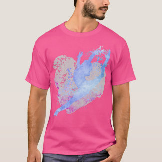 T-shirt Gymnastique acrobatique Design de peinture d'eau d