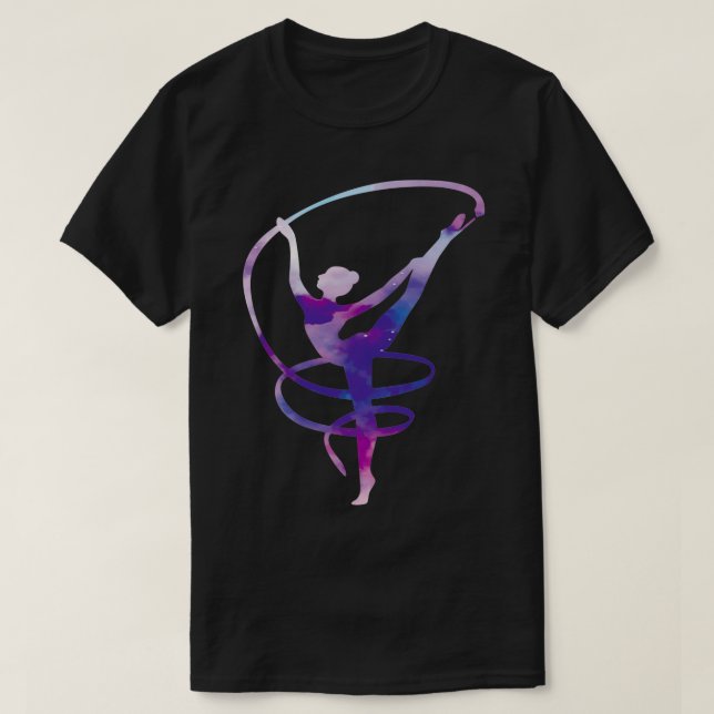 T-shirt Gymnastique acrobatique Girl aquarelle gymnastique (Design devant)