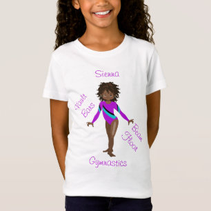 T-Shirt Gymnastique Africaine Américaine, Yeux Brown, Leo 