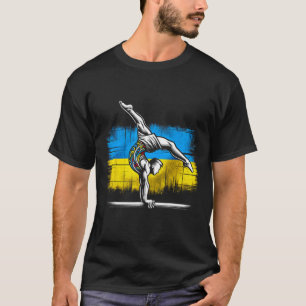 T-shirt Gymnastique Artistique Ukrainienne Drapeau Ukraine