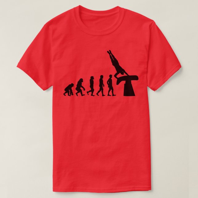 T-shirt Gymnastique artistique Vault Gymnaste Evolution (Design devant)