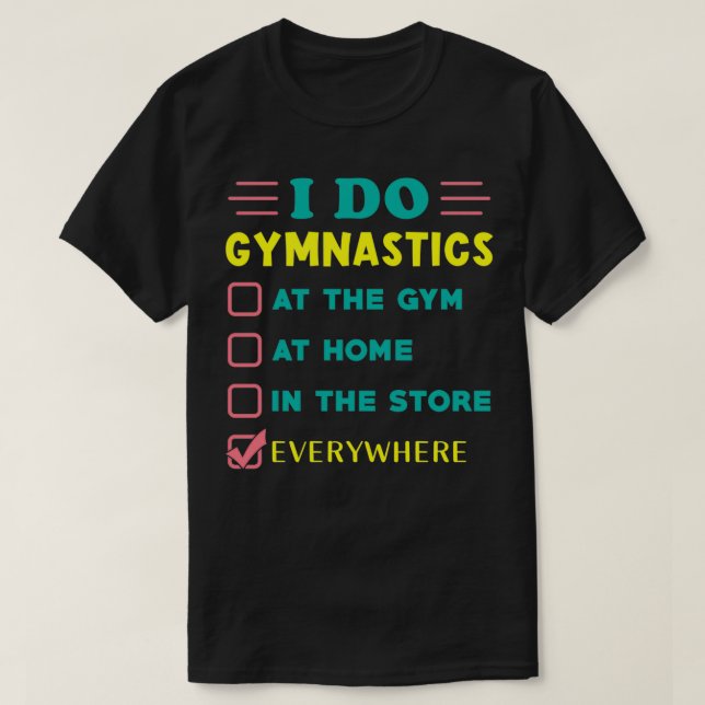 T-shirt Gymnastique cadeau drôle (Design devant)