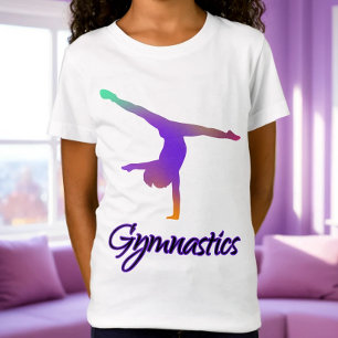 T-Shirt Gymnastique Cartwheel rose violet ombre dégradé