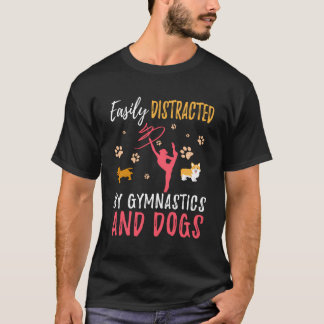 T-shirt Gymnastique Chiens Chemise Funny Gymnaste Amoureux