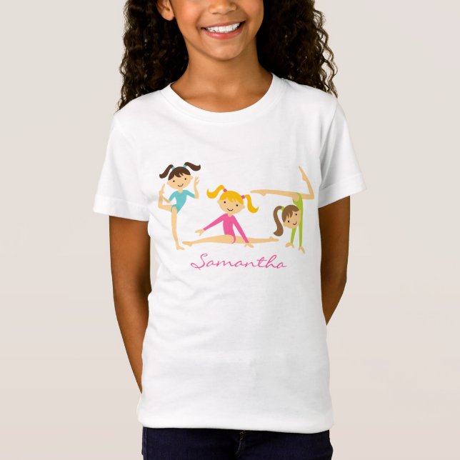 T-shirt gymnastique de filles (Devant)