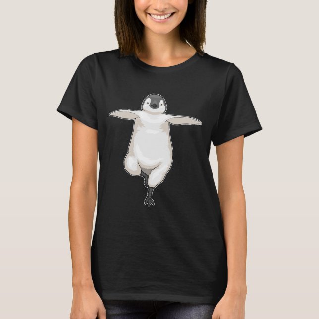 T-shirt Gymnastique de fitness de Yoga Penguin (Devant)