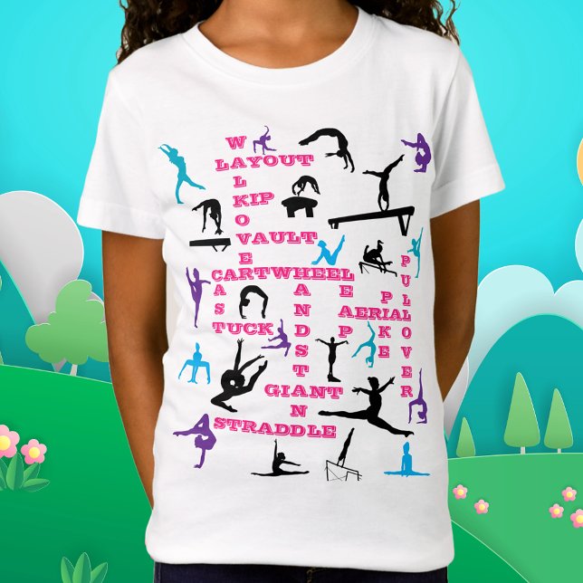 T-Shirt Gymnastique des filles Mot de passe / Recherche de (Master Every Move – The Ultimate Gymnastics Tee! 🤸‍♀️🔥)