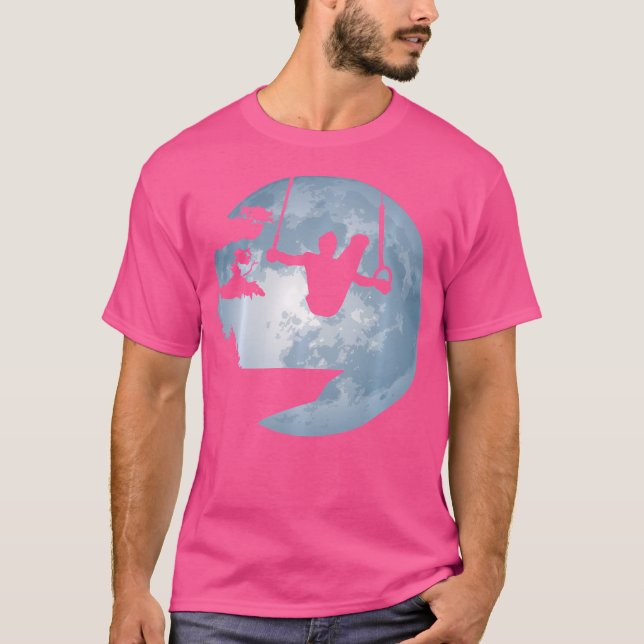 T-shirt Gymnastique Devant La Pleine lune Silhouette Bague (Devant)