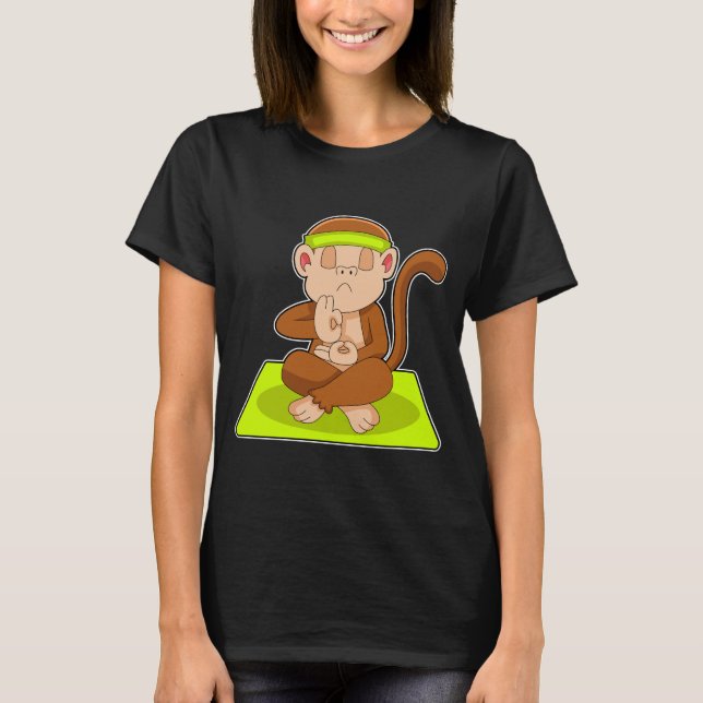T-shirt Gymnastique du singe Yoga (Devant)