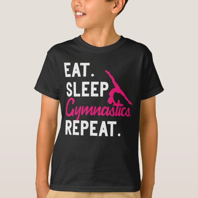 T-shirt Gymnastique du sommeil Répéter la gymnastique acro (Devant)