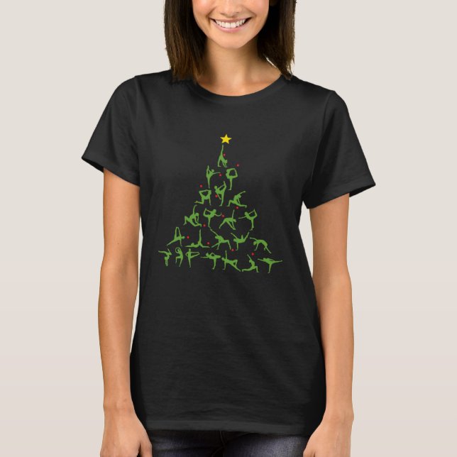 T-shirt Gymnastique Éclairage Père Noël Gymnastique Noël T (Devant)