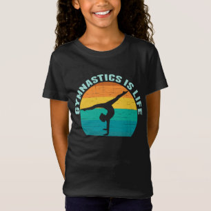 T-Shirt Gymnastique est Cool de vie Sunset Gymnast Girls