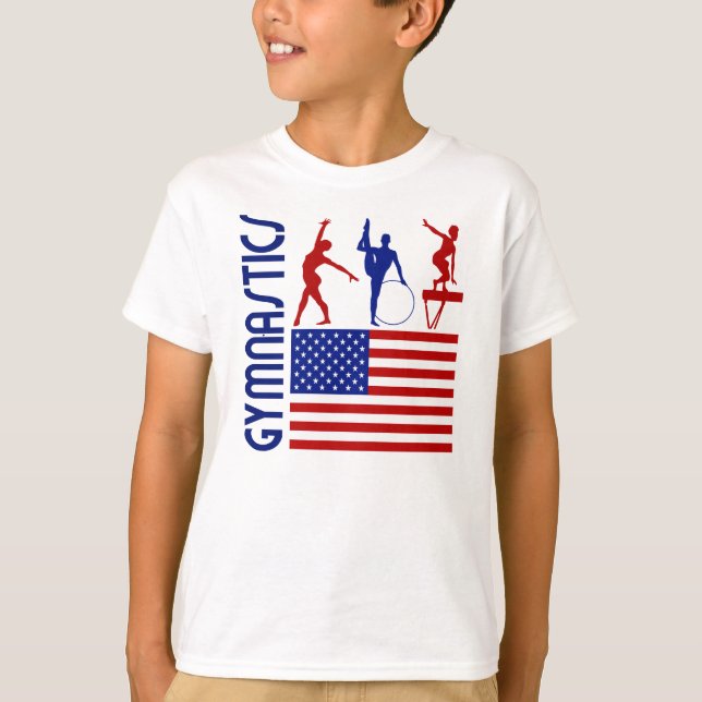 T-shirt Gymnastique Etats-Unis (Devant)