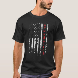 T-shirt Gymnastique États-Unis Drapeau américain 4 juillet