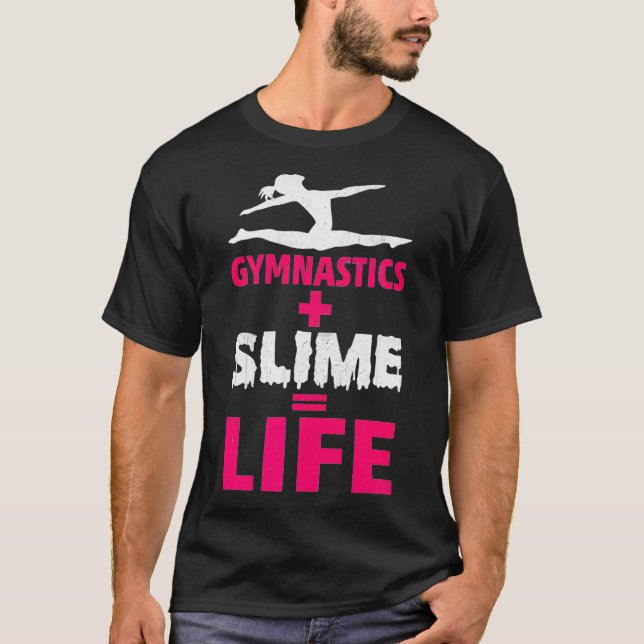 T-shirt Gymnastique féminine et Slime est Life Premium (Devant)