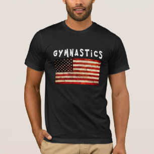 T-shirt Gymnastique Grunge American USA