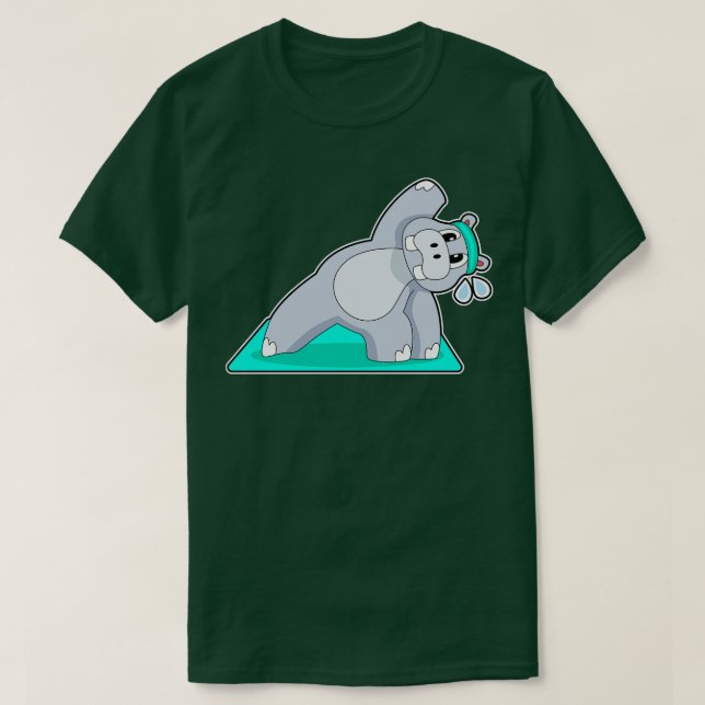 T-shirt Gymnastique hippo-yoga (Design devant)