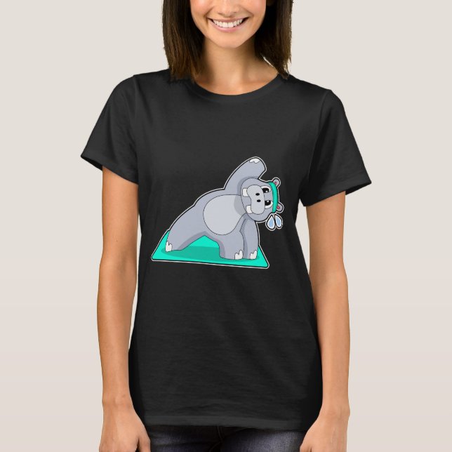 T-shirt Gymnastique hippo-yoga (Devant)