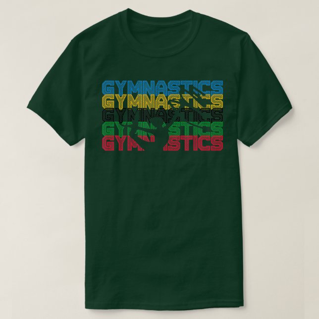 T-shirt Gymnastique Hommes Femmes Garçons Filles Gymnaste  (Design devant)