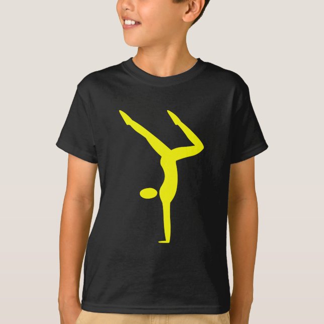 T-shirt Gymnastique - Jaune (Devant)