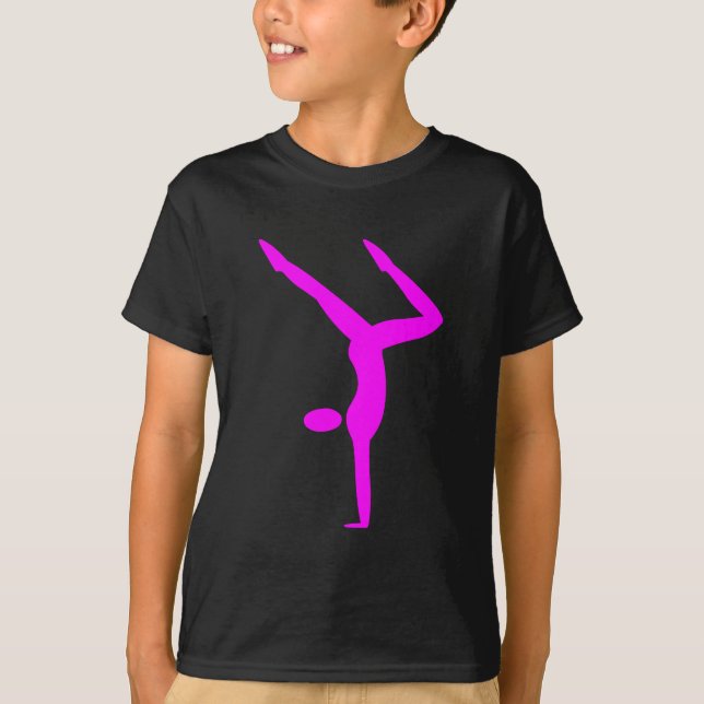 T-shirt Gymnastique - Magenta (Devant)