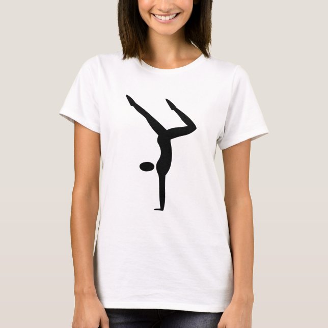 T-shirt Gymnastique - Noir (Devant)