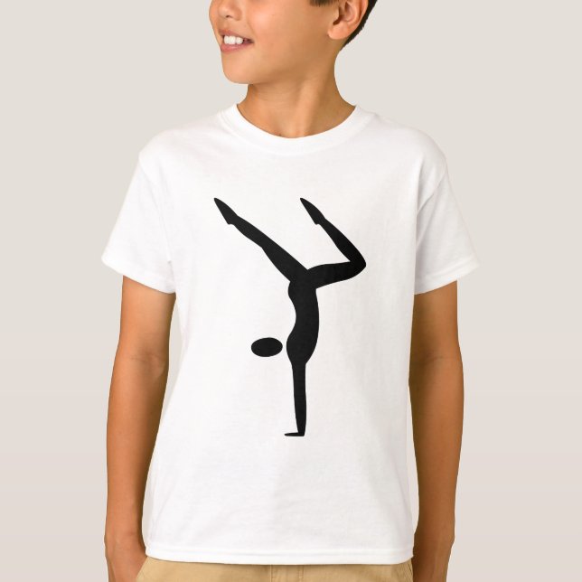 T-shirt Gymnastique - Noir (Devant)