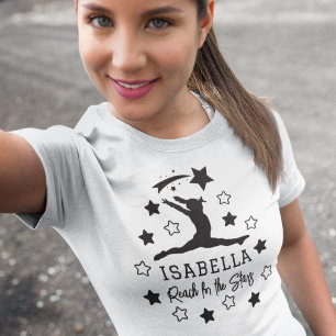 T-shirt Gymnastique Reach for the Stars Monogramme Nom