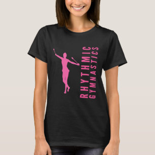 T-shirt Gymnastique Rhythmique Sport Un Gymnaste Avec Club