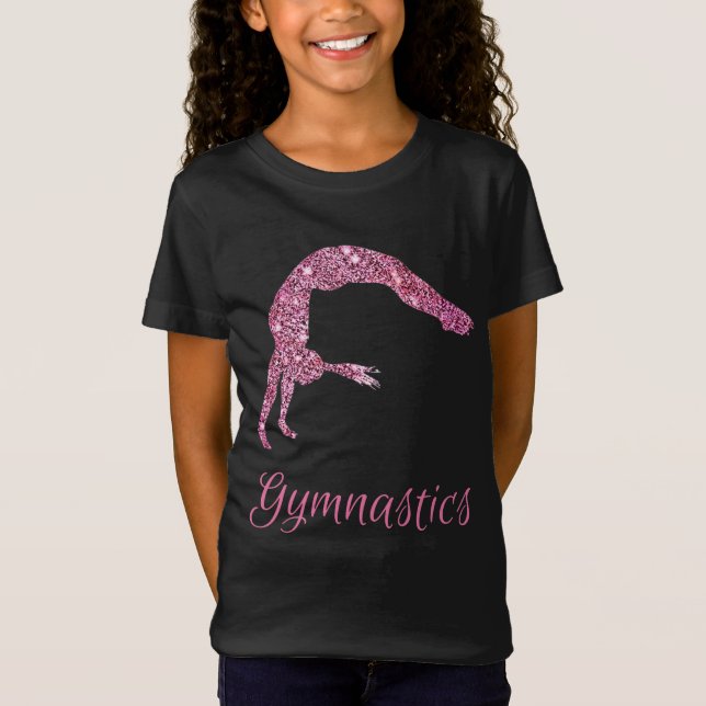 T-Shirt Gymnastique rose Shimmer (Devant)